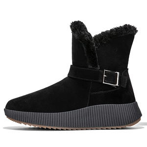 Nouvelle fourrure hiver femme bottes talon haut plate-forme sans lacet boucle moins 20 peluche chaud cheville neige chaussures <span class=keywords><strong>ski</strong></span> en plein air pour les filles pas cher - Product Image 3
