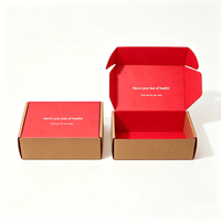 Boîte d'expédition postale pliable en carton ondulé en papier kraft personnalisé pour l'emballage de cadeaux de bien-être, de suppléments vitaminiques et de produits de soins personnels