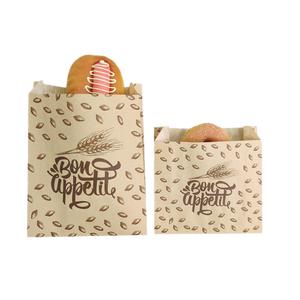 Bolsa de Papel Kraft Antigrasa para Panadería, Pan, Donuts y Snacks, Sin Asa, Precio Mayorista, Venta Caliente 2024 - Product Image 1