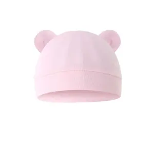 Newborn Bear Shape Wholesale Hair Accessories Turban Cap Beanie Hat Boys Hats Kids Little Boy Hats