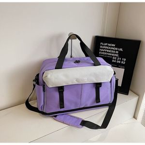 Sac de sport unisexe grande capacité avec séparation sec/humide, en tissu Oxford, fermeture éclair, portable, style mode, motif lettre - Product Image 6