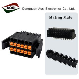 Bloc de bornes PCB enfichable double couche FPS0.5-254-<span class=keywords><strong>28F</strong></span>, double rangée <span class=keywords><strong>2</strong></span> entrées <span class=keywords><strong>2</strong></span> sorties, connecteur à bride avec boucle de verrouillage - Product Image 1
