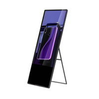 Kiosque portable, totem publicitaire multimédia, lecteur d'affichage, 32, 43, 49 pouces, support au sol, indice de protection IP55, pour signalisation animée en magasin de détail