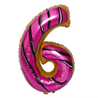Ballon chiffre 40 pouces couleur pastel en aluminium Mylar pour hélium, décoration de fête d'anniversaire pour fille pour événement majeur