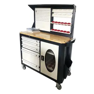 Technician tool box storage combination stainless working cabinet