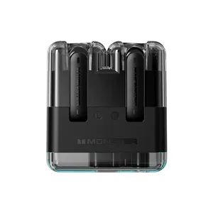 Tai nghe chính hãng Monster v5.3 xkt12 Tai nghe âm thanh Hifi không dây Tai nghe nhét tai <span class=keywords><strong>mini</strong></span> chơi game độ trễ thấp vỏ trong suốt - Product Image 1