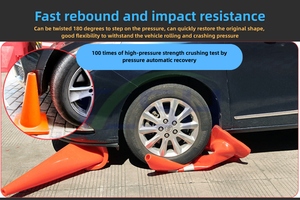 Nhựa Có Thể Gập Lại Orange Đường Phố <span class=keywords><strong>Pylon</strong></span> Xây Dựng Đường Bộ Kiểm Soát An Toàn Dấu Hiệu Bài Viết Giao Thông Rào Cản Red <span class=keywords><strong>Cones</strong></span> Cho Bán - Product Image 3