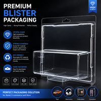Emballage thermoformé personnalisé en PET, boîte en plastique transparente à clapet pour l'affichage de produits en vente au détail