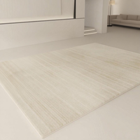 Grand Tapis Crème Champagne de Haute Qualité au Design Moderne, Antidérapant, pour Salon et Chambre