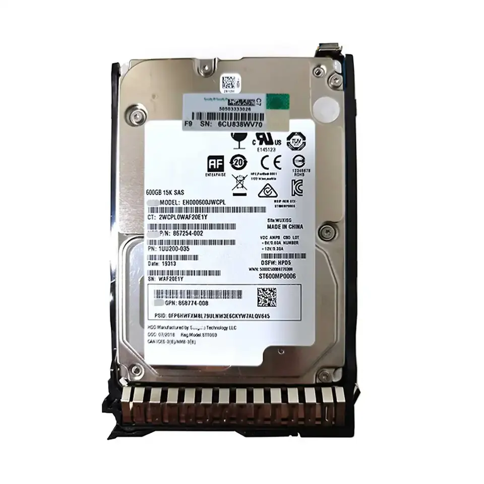 Sıcak ürün 870757-B21 868774-008 870794-001 HDD sabit disk 600GB 15K 12G 2.5 inç sunucu sabit diski