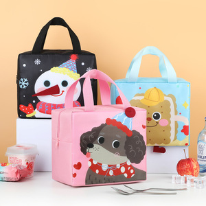 Boîte à lunch isolante pour étudiant Mignon dessin animé tridimensionnel Tissu Oxford Feuille d'aluminium épaissie Portable Durable pour les étudiants - Product Image 1