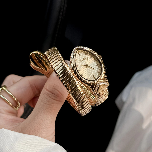 Scottie 9779 Vintage Snake Stretchable Bangle Watch for Lady 3ATM Water Resistant Quartz Watch  Ideal Party Daily Travel Gift