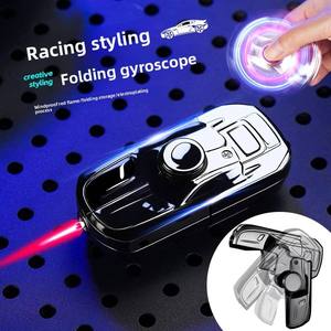 Internet-nổi tiếng kim loại gấp Gyro Racing xe-shaped Windproof Inflatable butan nhẹ hơn với thiết kế đơn giản cho bộ sưu tập - Product Image 5