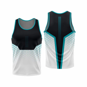 Customized Printed Logo <b>Men's</b> Sleeveless Compressed <b>Vest</b> Quick Dry Reflective <b>Racer</b> <b>Back</b> Marathon Singlet Running <b>Vest</b> - Product Image 2