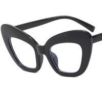 Nouveau grand cadre Simple Style dames filles lunettes Anti-bleu travail ordinateur lunettes cadre femmes oeil de chat lunettes