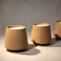 Bougies parfumées en pot en céramique avec étiquette personnalisée en cire naturelle biologique pour chambre à coucher et emballage cadeau