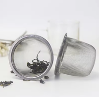 Grille en fil d'argent écologique Portable grand infuseur à thé en forme de panier couvercle tasse en forme de boule ustensile bouteille d'eau filtre à thé