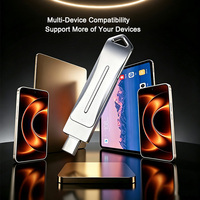 Clé USB OTG 16 Go 32 Go 64 Go en métal, clé USB 2.0 compatible avec les ports Type-C des smartphones Android, nouveau produit
