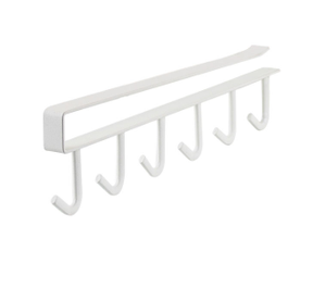 <span class=keywords><strong>Cocina</strong></span> 6 gancho organización colgantes de almacenamiento secado blanco de alambre de acero inoxidable taza de café titular - Product Image 2