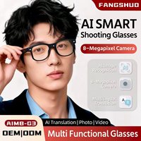 Lunettes intelligentes AIMB G3 avec caméra 8MP, enregistrement vidéo, assistant vocal IA et traduction simultanée pour les voyages d'affaires