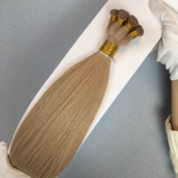 Extensions de cheveux naturels Remy vierges européens doublement étirés, faits à la main, couleur mixte, tissage noué à la main Jasminebeauty