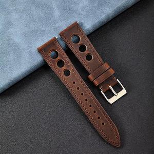 <span class=keywords><strong>Cinturino</strong></span> per Orologio Lionorm Vintage in <span class=keywords><strong>Pelle</strong></span> Crazy Horse a Grana Fine con Sgancio Rapido 20mm 22mm 24mm Traspirante Stile Rally Racing - Product Image 5