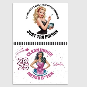 Nuovo Arrivo Calendario 2025 per <span class=keywords><strong>Donne</strong></span> Stanche: Planner Mensile da Parete 'Fu-ck IT'. - Product Image 5