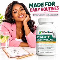 WinsTown Myo-Inositol Vitex Capsules – Soutien Quotidien au Bien-être Féminin, Équilibre du Cycle, Folate, CoQ10, Vitamine D3, Complément Herbal