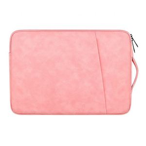 Women Girl's New Arrival for Pink PU Leather Laptop Sleeve Durable Double Storage with Large Capacity and Lightweight Design - Product Image 3