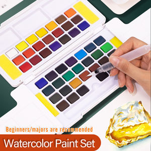 12/24/36/48 colores caja <span class=keywords><strong>de</strong></span> PP portátil <span class=keywords><strong>pintura</strong></span> <span class=keywords><strong>de</strong></span> <span class=keywords><strong>acuarela</strong></span> seca juego <span class=keywords><strong>de</strong></span> <span class=keywords><strong>acuarela</strong></span> Floral con pincel <span class=keywords><strong>de</strong></span> agua - Product Image 2