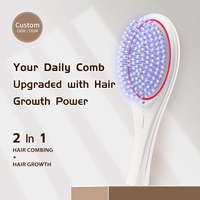Tête cuir chevelu Massage Vibration Led Anti perte de cheveux cuir chevelu masseur brosse 2024 produits tendance électrique croissance des cheveux peigne Redlight