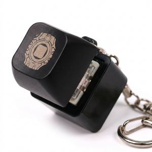 Porte-clés carré en acrylique LED personnalisé, jouet anti-stress, cadeau pour collègue, gamer, breloques pour clavier mécanique - Product Image 3