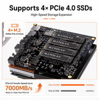 128GB LPDDR5X 2 M.2 NVMe 4K AI-werkstation voor OpenClaw Edge AI-inferentie AMD Ryzen AI MAX+ PRO 395 AI Mini PC 126 TOPS