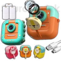 Appareil photo instantané pour enfants SourcingArk M8, mini caméra HD 1080P avec écran 2,4 pouces, double objectif, imprimante pour enfants 48MP M8
