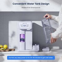 Distributeur d'eau purifiée de bureau Glacier Fresh avec eau froide, sans ligne d'eau requise, réduit les virus et les bactéries