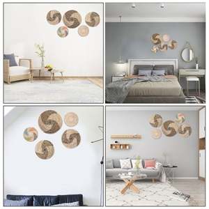 Idée de décoration pour grande <span class=keywords><strong>maison</strong></span> <span class=keywords><strong>Monde</strong></span> global Décor jonc de mer Assiettes murales <span class=keywords><strong>Chambre</strong></span> fille adulte Déco Bleu et vert Côtier - Product Image 2
