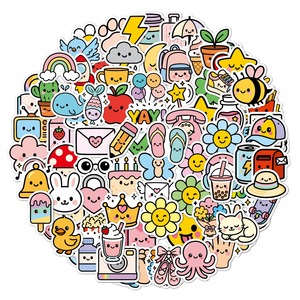 Fresh Cute Cartoon Transfer Stickers Adorable Mini Water Cup Design <b>Tablet</b> <b>Computer</b> Gift Decoration Waterproof Logo Stickers PVC - Product Image 2