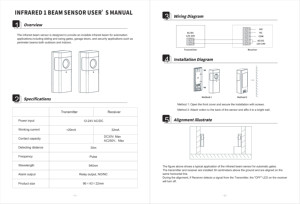 Detektor gerakan fotosel otomatis, Sensor sinar inframerah keselamatan, pembuka pintu garasi, pembuka gerbang geser - Product Image 6