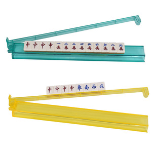 Supports de Mahjong Américains Modernes 2-en-1 en Acrylique Durable pour Tuiles de Mahjong, Poussoir de 18 Pouces - Product Image 1