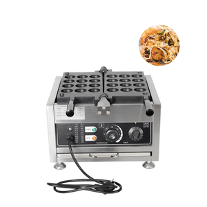 Pembuat Takoyaki Digital pemanggang wafel berbentuk bola gurita elektrik komersial mesin pembuat wafel bola ikan baja tahan karat - Product Image 4