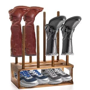 Wooden standing boot <b>storage</b> <b>rack</b>, floor-standing, entryway, tall boot and <b>shoe</b> <b>rack</b>, solid wood rain boot hanging <b>rack</b>. - Product Image 1