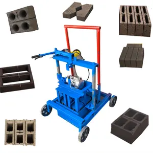 Máquina Manual de construcción de bloques de hormigón, máquina pequeña vibradora de diésel con cemento hueco para suelo, precio de Japón