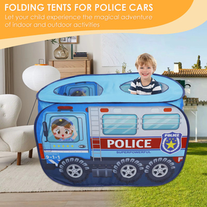 Casita <span class=keywords><strong>de</strong></span> Juegos Plegable para Niños, Carro <span class=keywords><strong>de</strong></span> Policía Gigante, Carpa <span class=keywords><strong>de</strong></span> <span class=keywords><strong>Juego</strong></span> Infantil Tipo Autobús - Product Image 3