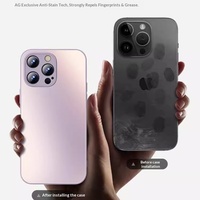Nouvelle coque de téléphone de haute qualité en verre givré mat à bords lisses pour iPhone 12 13 14 15 16 Pro Max