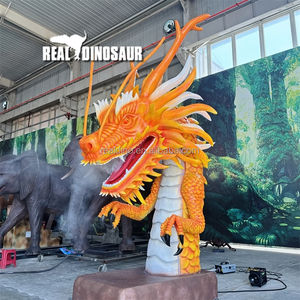 ドラゴンヘッド煙とライト付きライフサイズアニメドラゴンモデル - Product Image 2