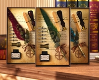 Nouvel Arrivage – Stylo Plume Rétro Calligraphique Vintage avec Plume d'Oie et Kit Cadeau avec Sceau de Cire – Vente Flash