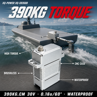 Moteur servo numérique sans balais XQ-POWER XQ-S9350D 390 kg, boîtier en aluminium CNC, engrenages en acier inoxydable, étanche, 30 V, pour robot industriel