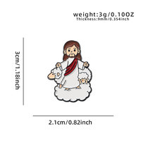 Pins Metálicos al por Mayor, Pins Esmaltados Religiosos Cristianos, Cruz de Jesús, Sagrado Corazón, Biblia, Set de Broches Metálicos