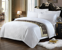 Ensemble de literie de chambre à coucher 100% coton, drap de lit de couleur blanche, taille unique en percale