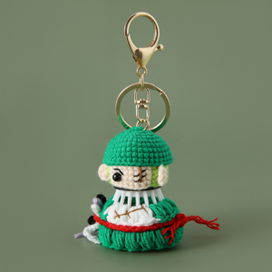 Llavero de bádminton de dibujos animados feo y adorable, muñeco de ganchillo hecho a mano, serie Pirata, colgante para bolso, producto terminado - Product Image 1